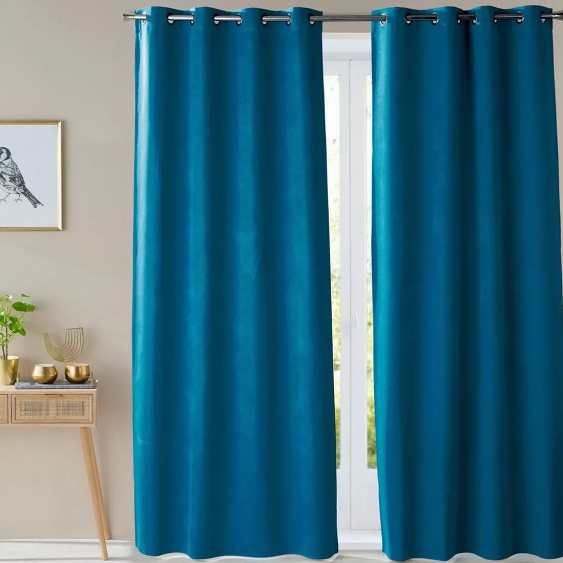 BecquetRideau occultant thermique INTIME - bleu petrole