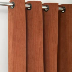 BecquetRideau occultant velours côtelé 140x260 ALBERTA - caramel