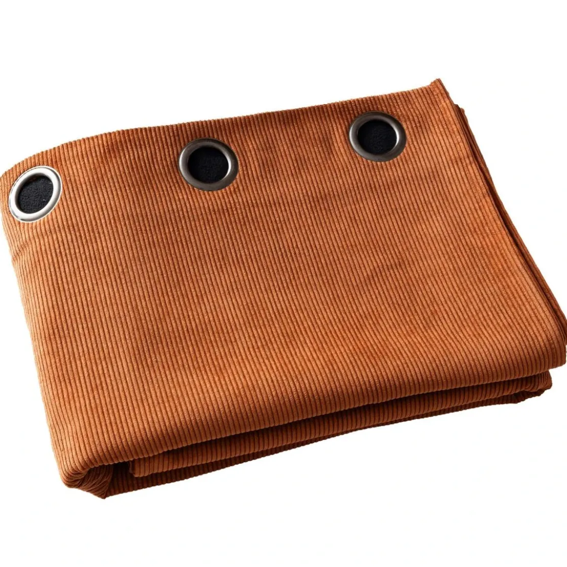 BecquetRideau occultant velours côtelé 140x260 ALBERTA - caramel