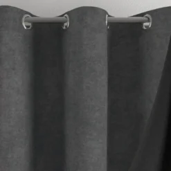 BecquetRideau occultant velours thermique OCC.GALENA - gris anthracite