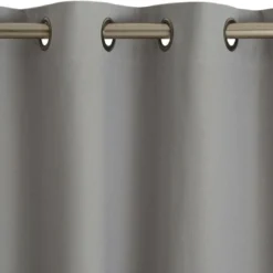 BecquetRideau à oeillets occultant thermique natté Becquet - Gris Perle