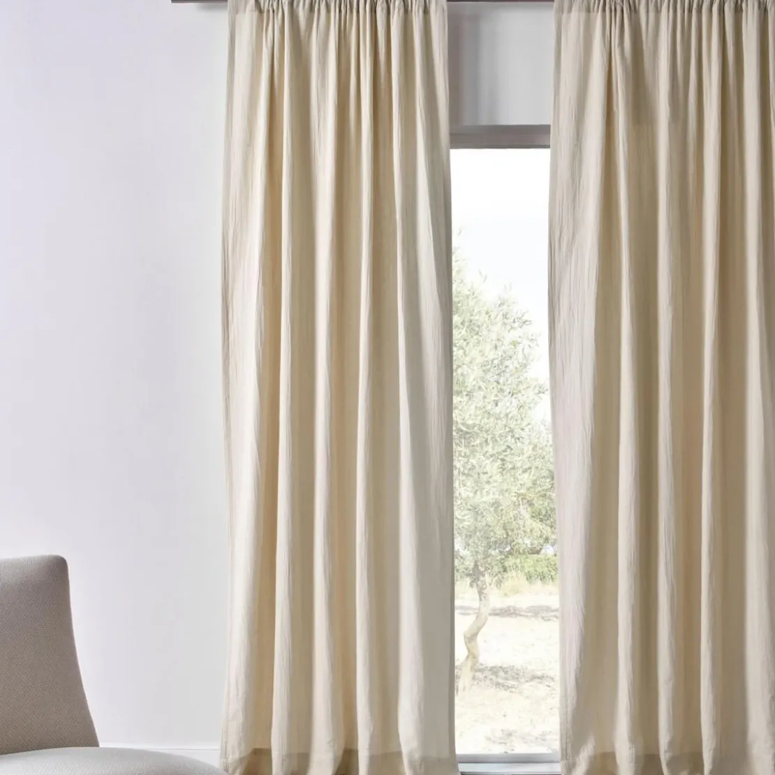 BecquetRideau tunnel GAZE DE COTON - beige