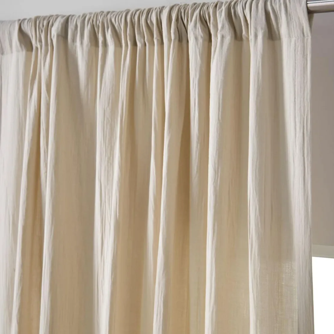 BecquetRideau tunnel GAZE DE COTON - beige