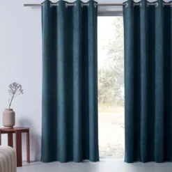 BecquetRideau velours WHISPER - bleu artic