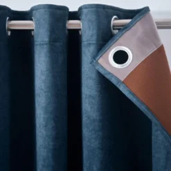 BecquetRideau velours WHISPER - bleu artic