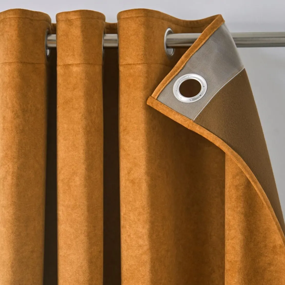 BecquetRideau velours WHISPER - marron caramel