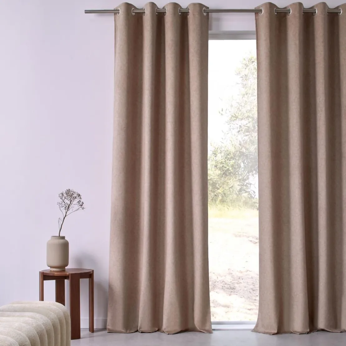 BecquetRideau velours WHISPER - beige