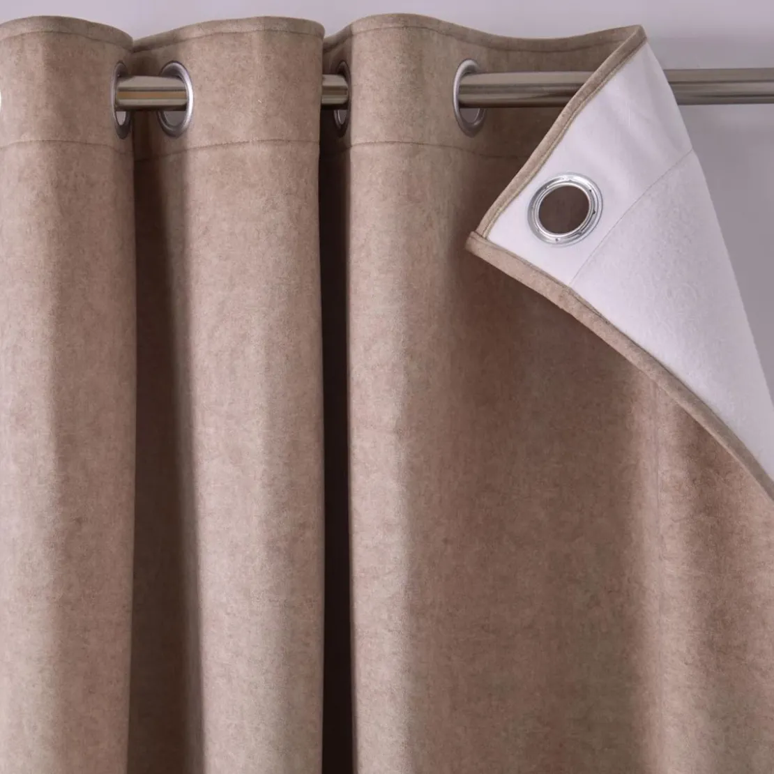 BecquetRideau velours WHISPER - beige