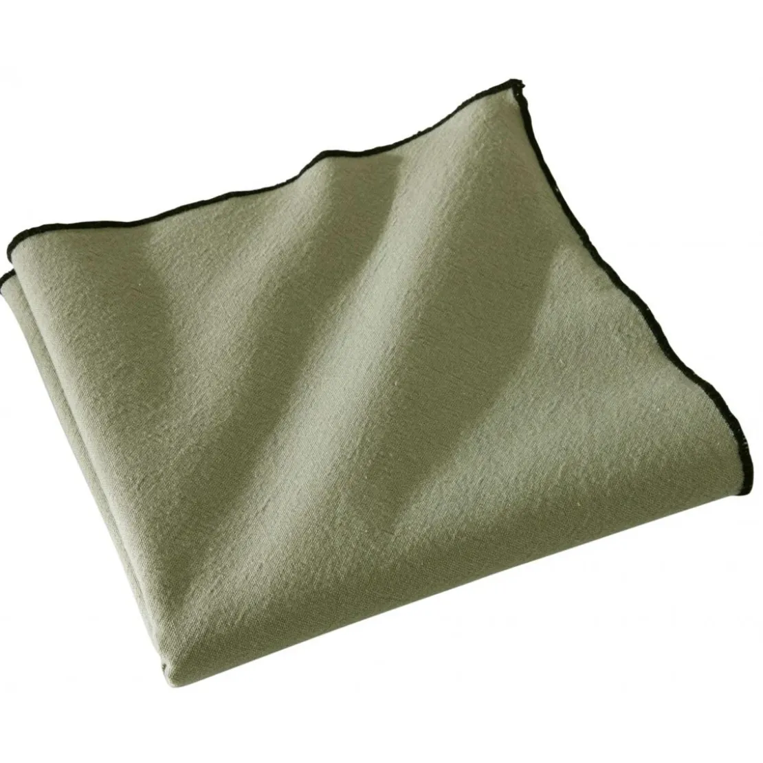 BecquetServiette de tableHONO vert en coton lavé