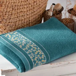 BecquetServiette de Toilette coton HERBAL bleu canard