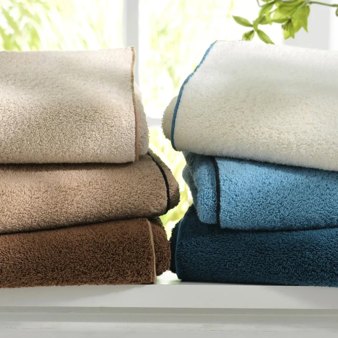 BecquetServiette de toilette 480g/m² SAMIA blanc cassé 50x100 cm