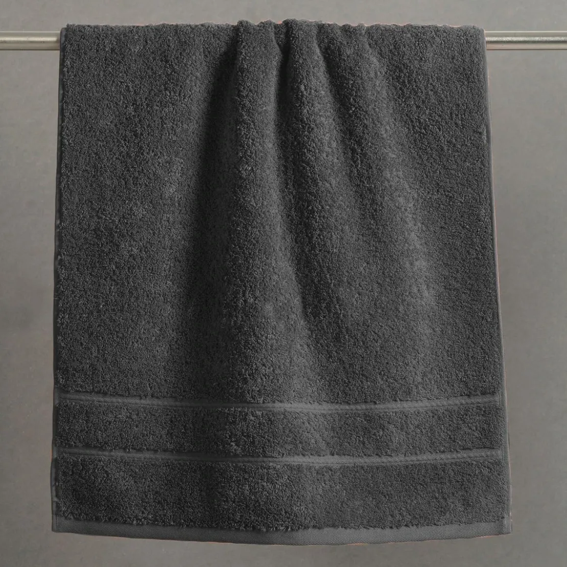 BecquetServiette de toilette 600 g/m² COTON EGYPTE - gris ardoise