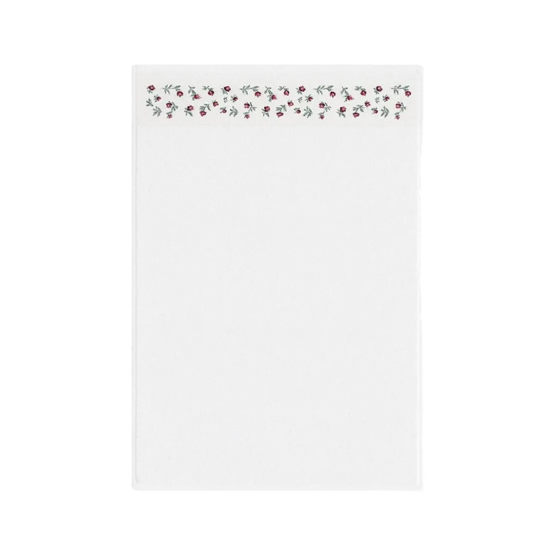 BecquetServiette de toilette en coton blanc avec liteau floral - FLORA