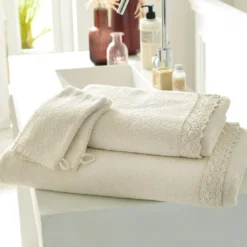 BecquetServiette de toilette coton éponge VAHINA - blanc écru