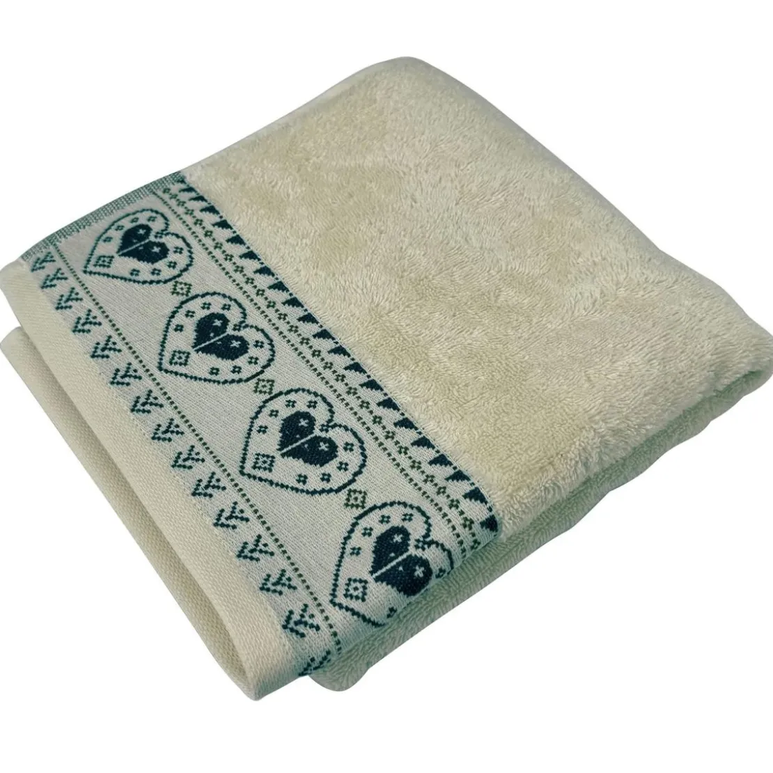 BecquetServiette de toilette 50x100 RECIT D'HIVER - blanc ivoire