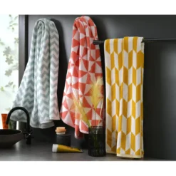 BecquetServiette de toilette jaune SHAPE 50x100 en coton