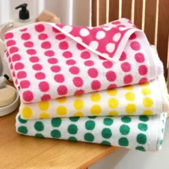 BecquetServiette de toilette POISPOIS en coton jaune