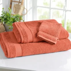 BecquetServiette de toilette en coton 500 g/m² ATLANTIQUE - orange terracotta