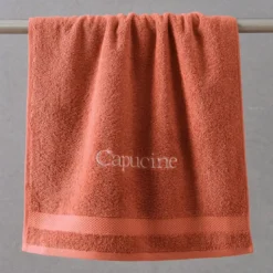 BecquetServiette de toilette en coton 500 g/m² ATLANTIQUE - orange terracotta