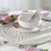 BecquetSet de 4 dessous d'assiettes RUBINE blanc