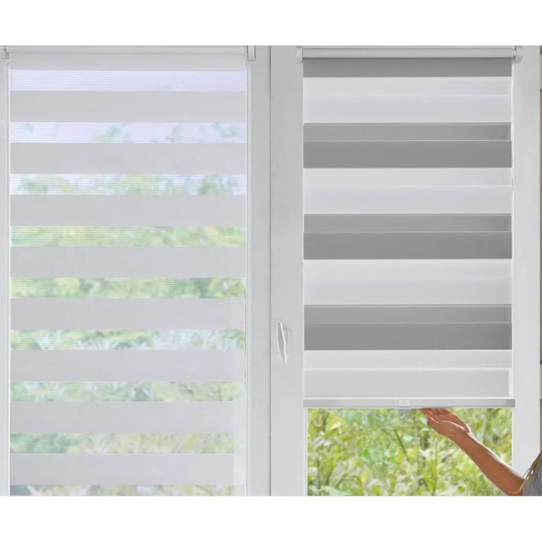 BecquetStore enrouleur automatique jour/nuit - tamisant/occultant - blanc