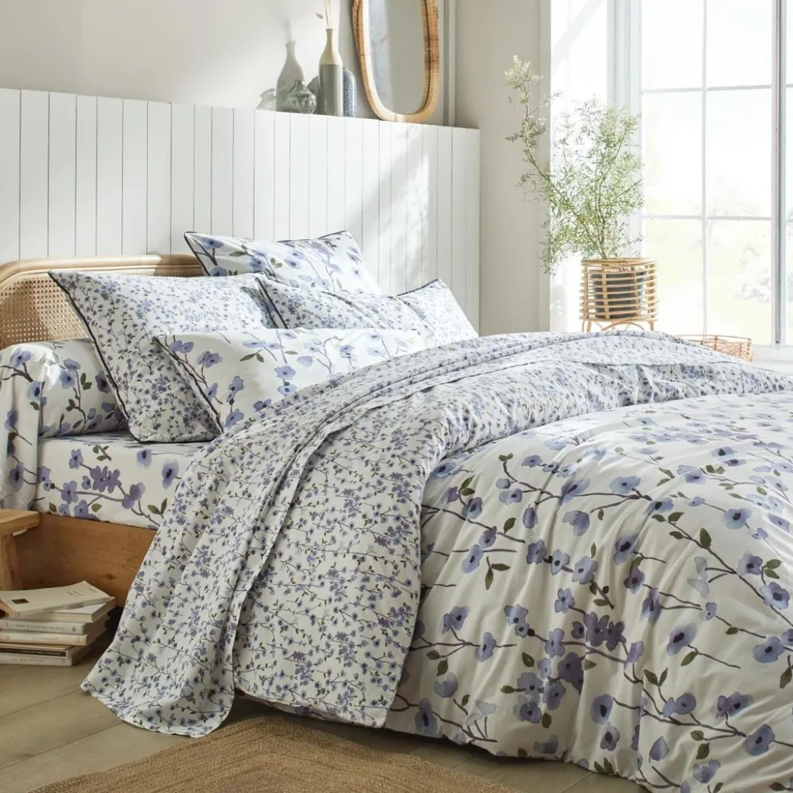 BecquetTaie de traversin CHLOE blanche en percale de coton