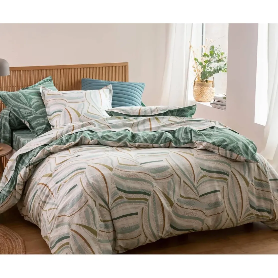 BecquetTaie de traversinCOQUIALGUE multicolore en coton