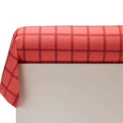 BecquetTaie de traversin coton corail à carreaux rouges - CHALEUREUX