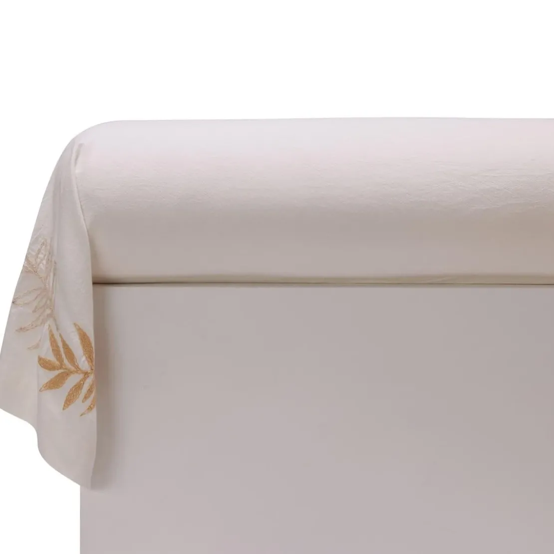 BecquetTaie de traversin coton lavé FRISSON - blanc