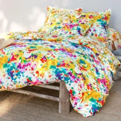 BecquetTaie de traversin coton écru motif floral multicolore - ROMY