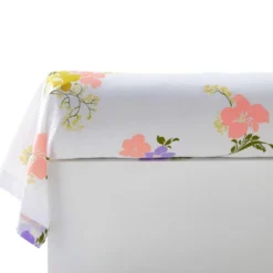 BecquetTaie de traversin coton blanc motif floral multicolore - Collection HELLO YELLOW