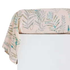 BecquetTaie de traversin coton beige rosé motif floral - Collection ECLOSION POETIQUE