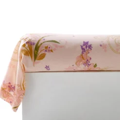 BecquetTaie de traversin coton beige rosé motif floral multicolore - Collection DR. JOELO