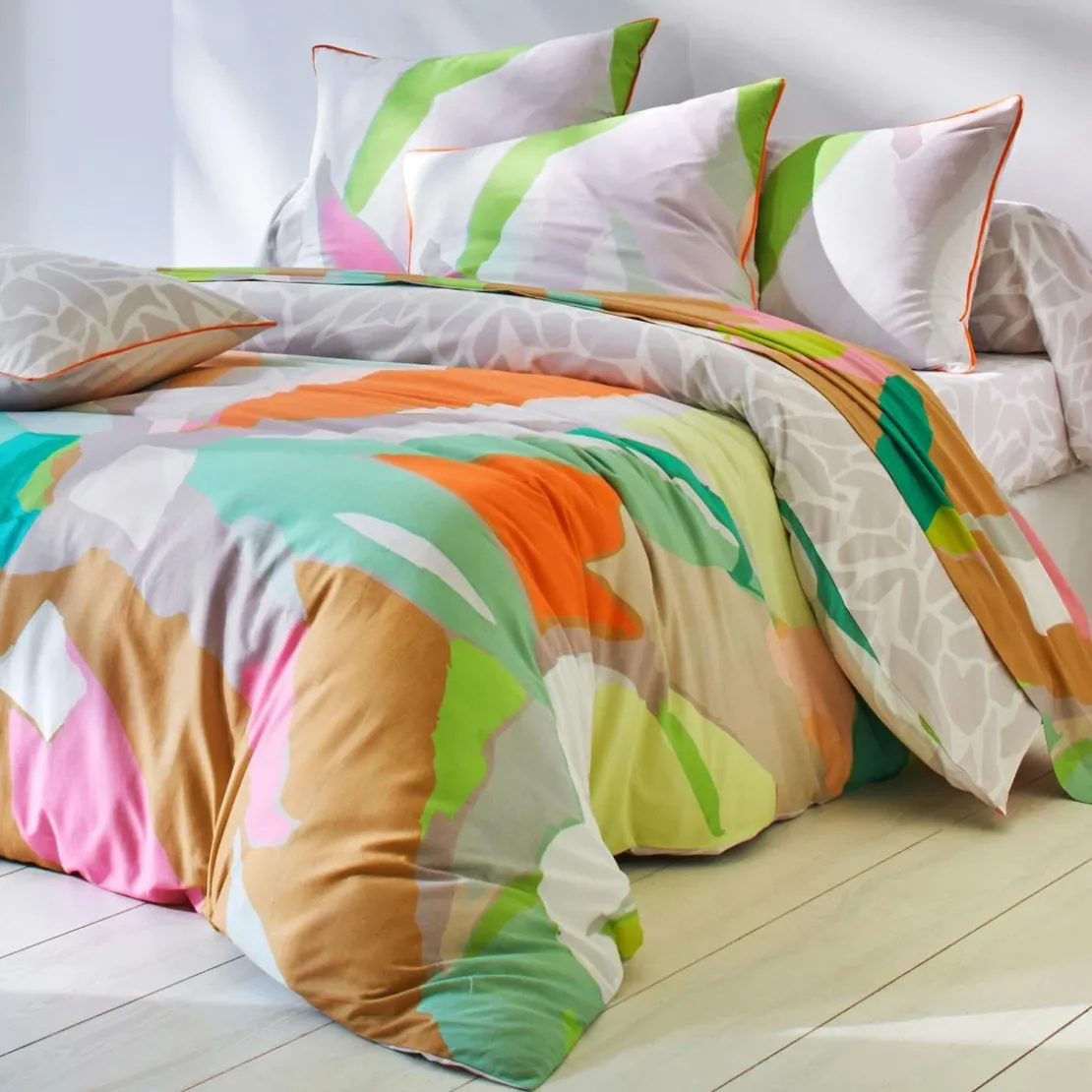 BecquetTaie de traversin coton LOUKA - multicolore