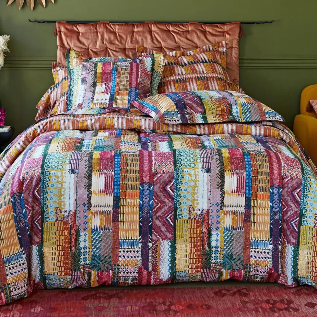 BecquetTaie de traversin en coton FOISON - multicolore