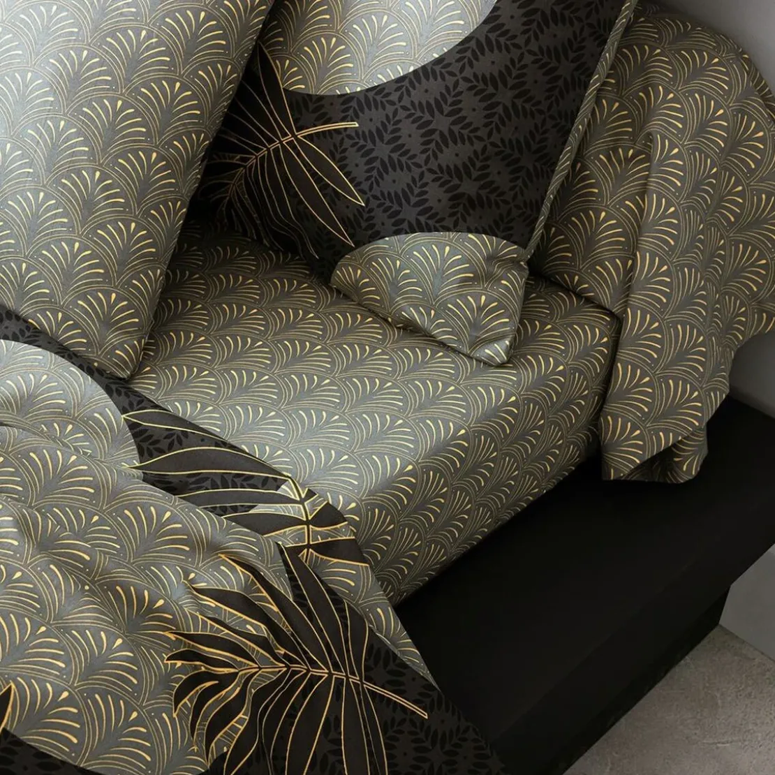 BecquetTaie de traversin en coton gris - BALTIA