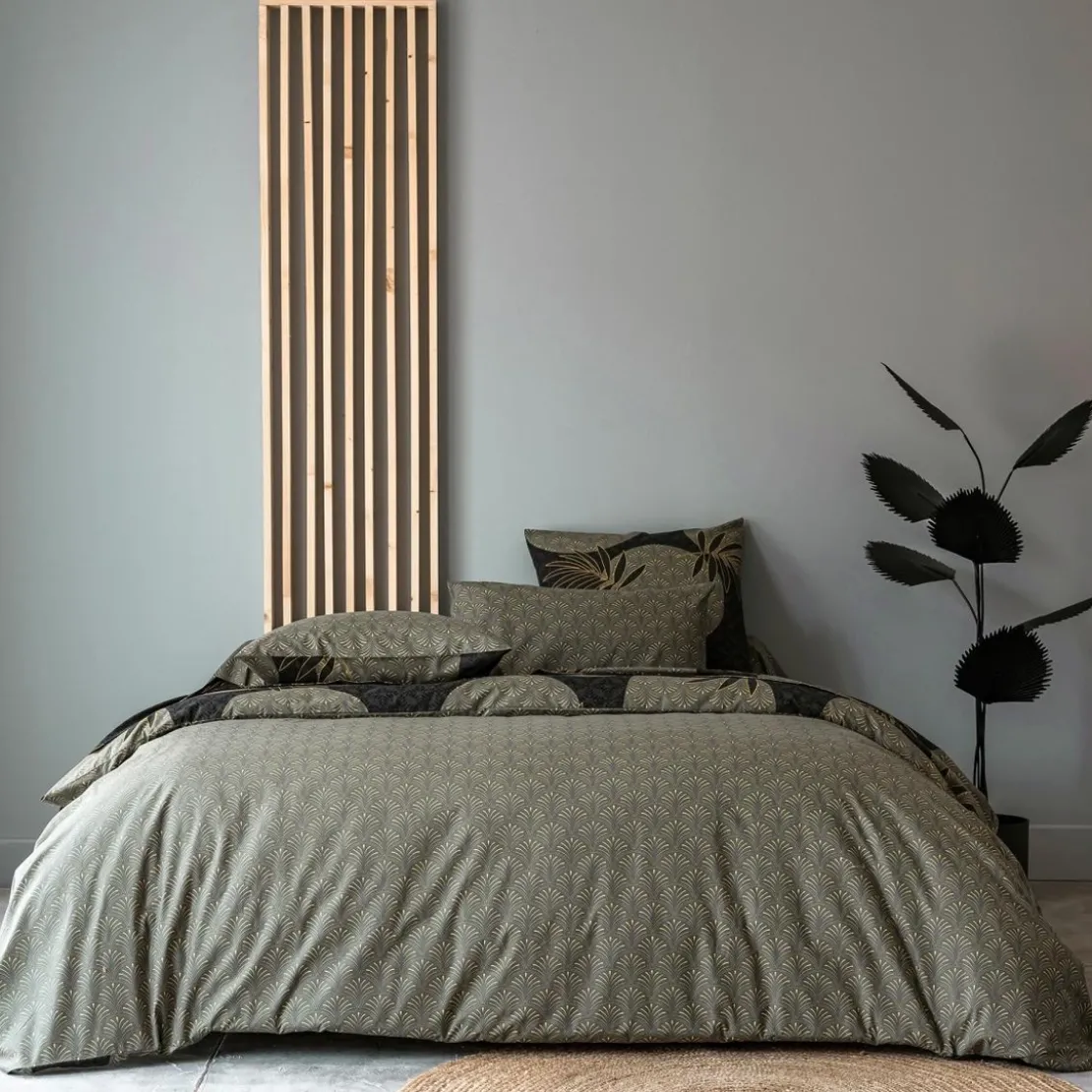 BecquetTaie de traversin en coton gris - BALTIA
