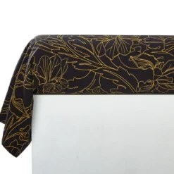 BecquetTaie de traversin en coton noir - GOLD IRIS