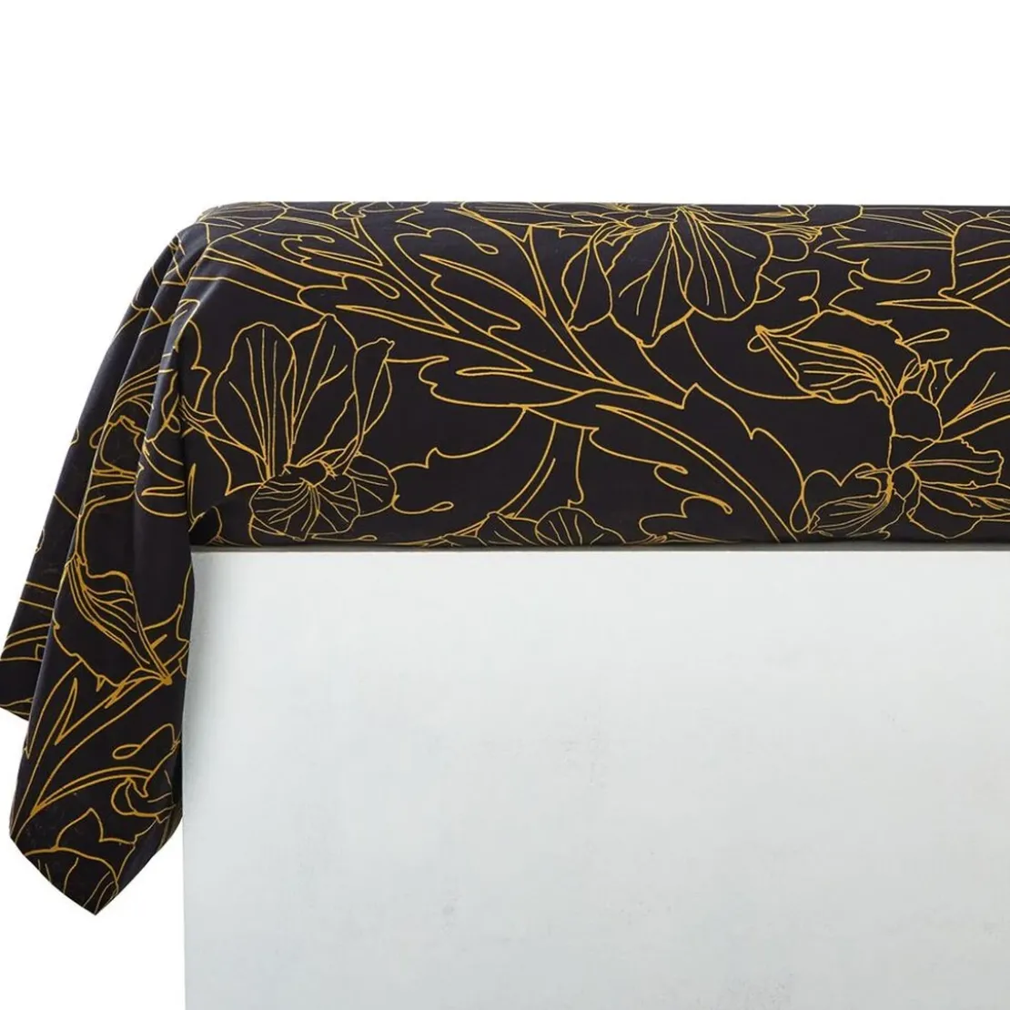 BecquetTaie de traversin en coton noir - GOLD IRIS
