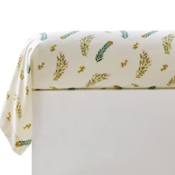 BecquetTaie de traversin en coton écru à motif tropical multicolore - PAULINE