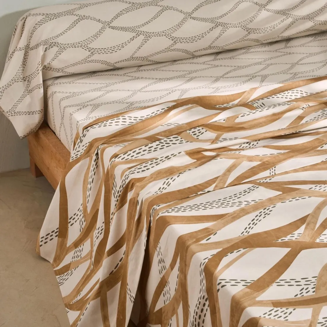 BecquetTaie de traversin en coton DESERTIQUE - beige