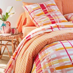 BecquetTaie de traversin en coton ACIDULEE multicolore