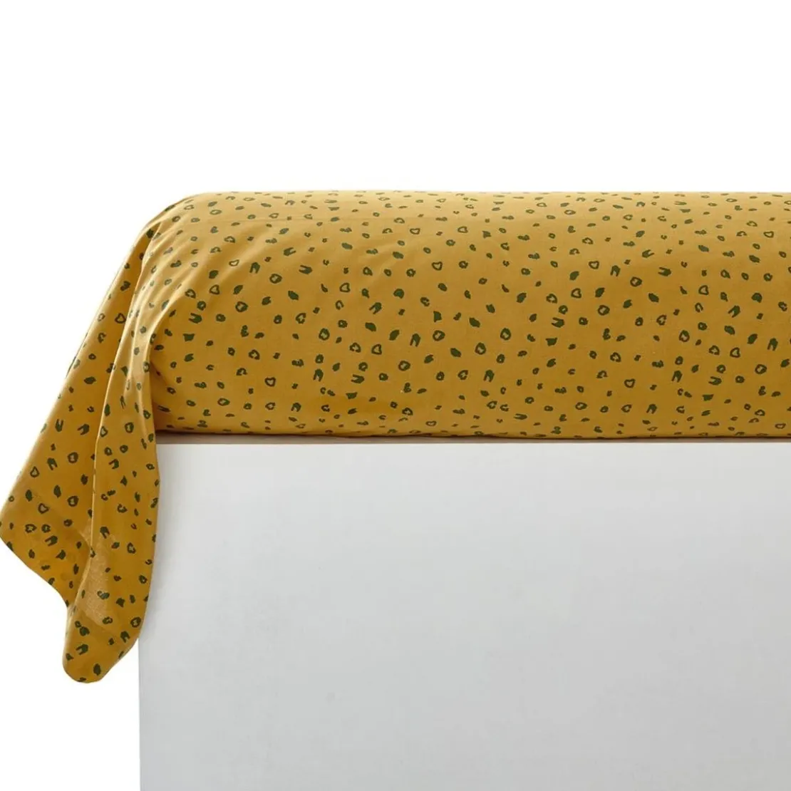 BecquetTaie de traversin en coton TROPICAL - jaune ocre