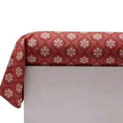 BecquetTaie de traversin en coton DISQUES SOLAIRES style folk - terracotta