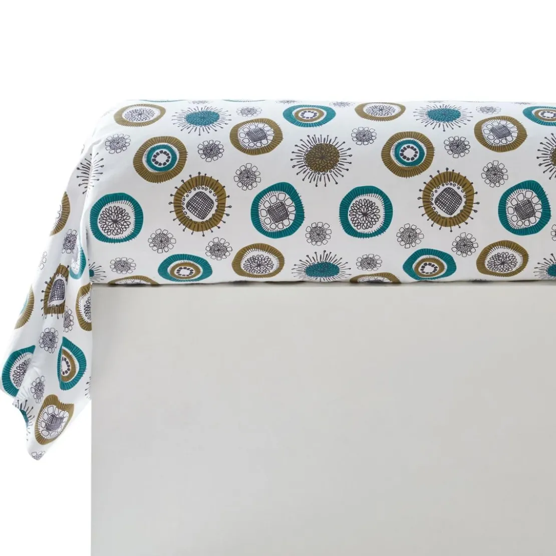 BecquetTaie de traversin en coton blanc à fleurs - FIFTY