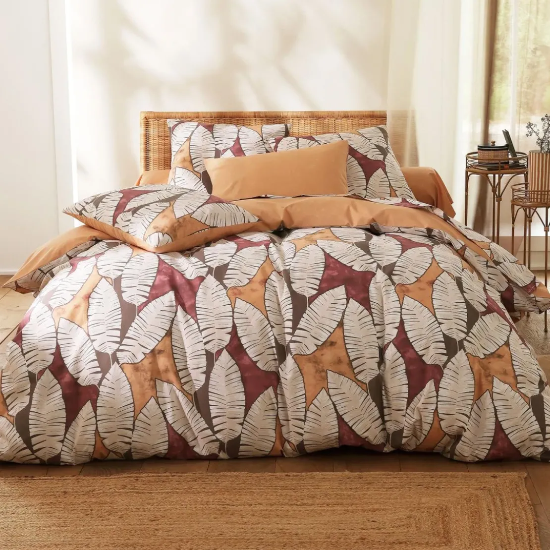 BecquetTaie de traversin en coton beige - PALME