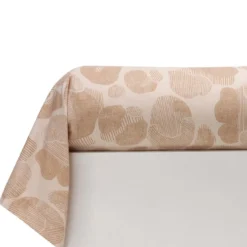 BecquetTaie de traversin en coton sable à motif graphique beige doré - PAULETTE
