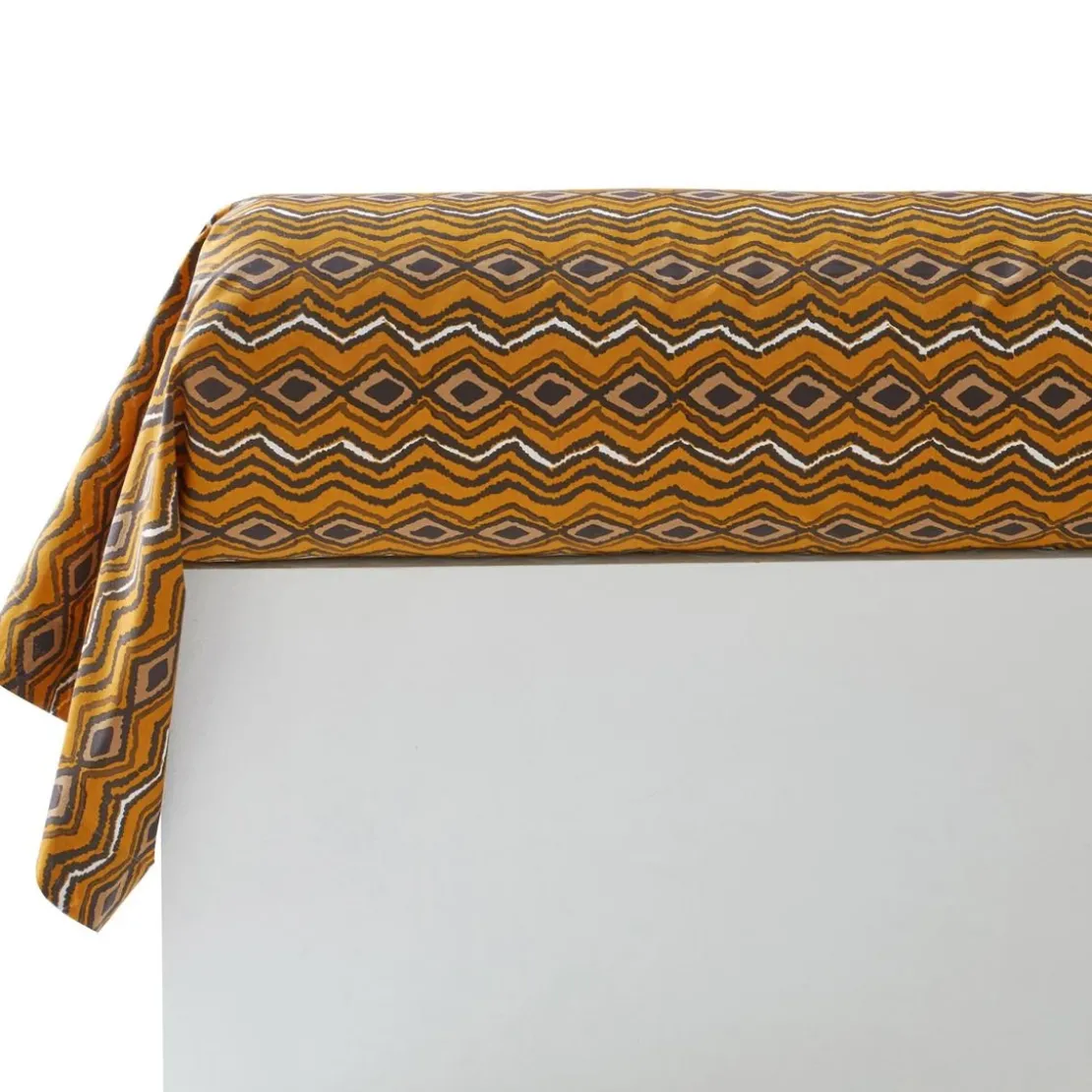 BecquetTaie de traversin en coton Imprimés rayures AFRICAN CRAFT marron