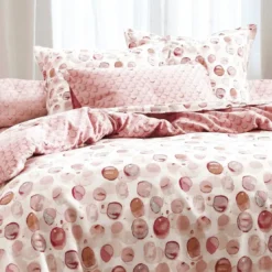 BecquetTaie de traversin en coton rose poudré - PASTILLES