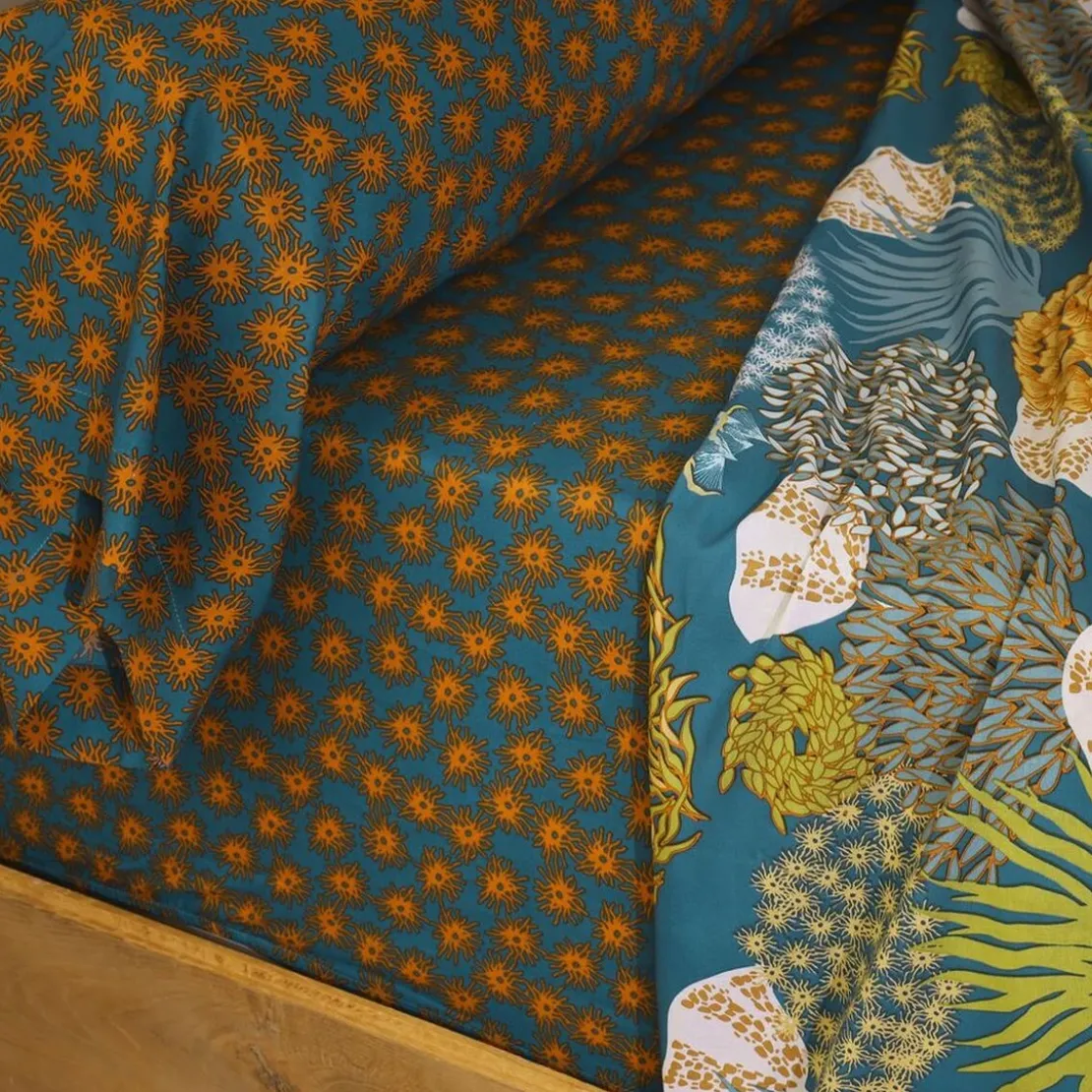 BecquetTaie de traversin en coton bleu - SEAVENTAIL